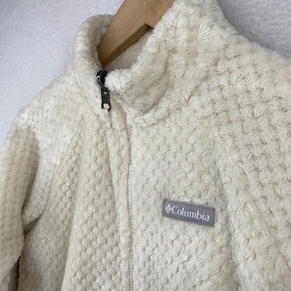 COLUMBIA Jacket Womens L 14 16 Bugaboo Fleece Interchange Full Zip Off White - Picture 6 of 12